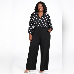 Black and White Polka Dot Jumpsuit